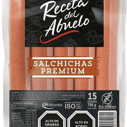 Salchicha Premiun RDA paquete de 750 grs.