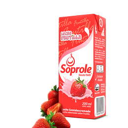 Leche Frutilla Soprole pack 6 unidades 200cc