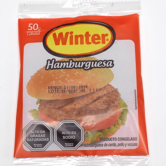 Hamburguesas Winter 50 g
