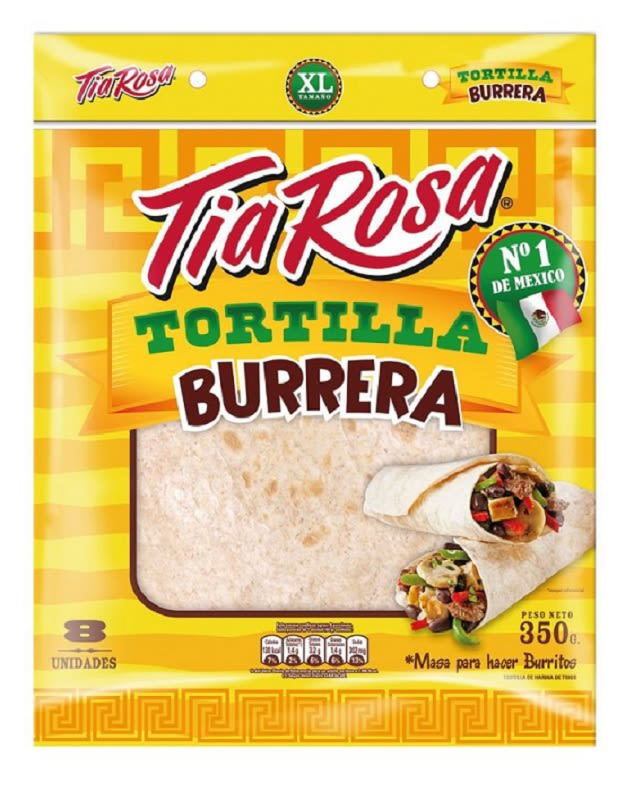 Tortillas burreras Tia Rosa 8 x 22 cm
