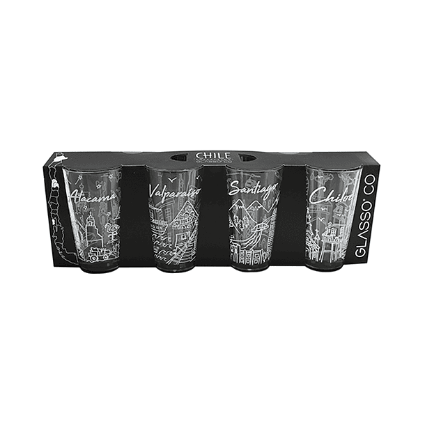 Set 4 Vasos Chile Collection 