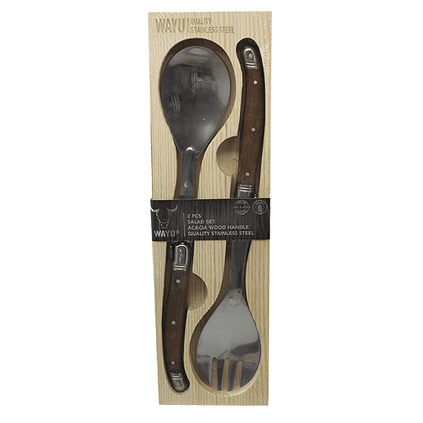 Set Cucharas Madera Ensalada 2 Pcs. Wayu® 