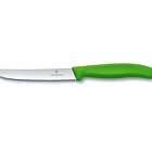 Cuchillo de mesa y cuchillo para tomates Swiss Classic. color Verde. Hoja 11 cm. Victorinox® 1
