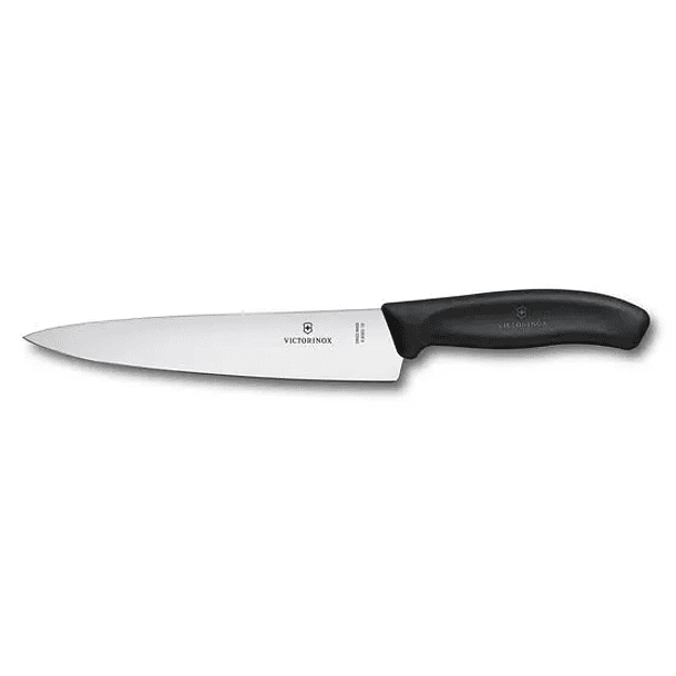 Cuchillo para  Carnes Swiss Classic color Negro, Blister. Hoja 19 cm. Victorinox 2