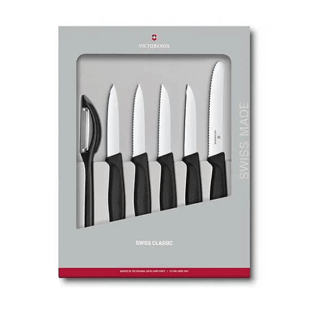 Set de cuchillos mondadores Swiss Classic negro, 6 piezas  Victorinox 1