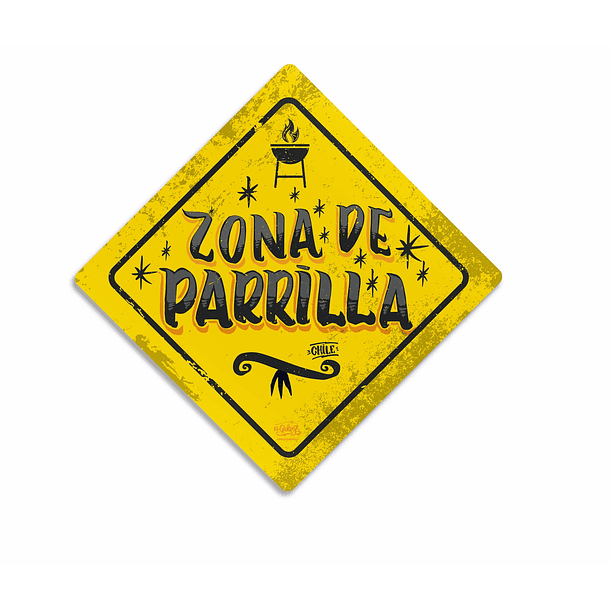 CARTEL ZONA DE PARRILLA 