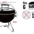 Parrilla a Carbón Portátil SMOKEY JOE 37CM WEBER Negro 11