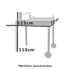 Parrilla a Carbón 2 en 1 con Espiedo a Pilas  8