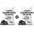 2 Sacos de Carbón Quebracho Blanco Premium 30 Kg. aprox. 2