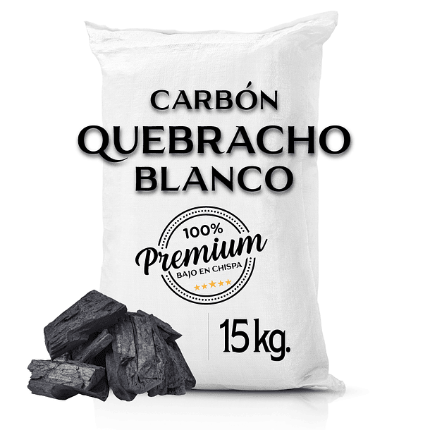 Carbón Quebracho Blanco Premium 15 Kg. aprox. 