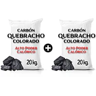 2 Sacos de Carbón Quebracho Colorado 40 Kg. aprox. 2
