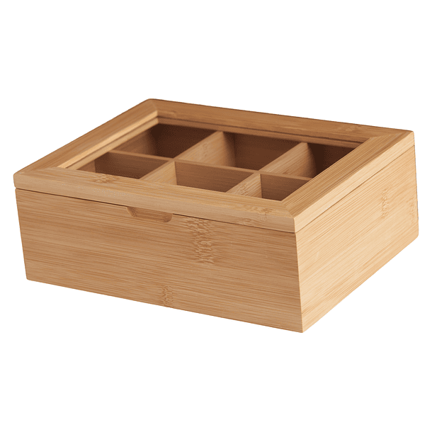 Caja Porta Té Bambú