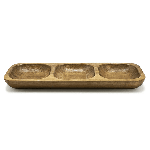 Plato Compartimentos Aperitivo Madera 10x26x3 cm Wayu® 3