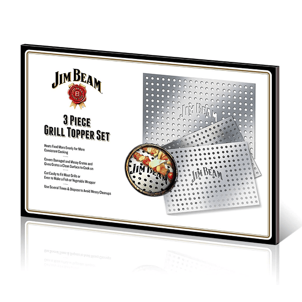 Set 3 Toppers Mat De Aluminio Para Parrilla Y Horno Jim Beam® 1