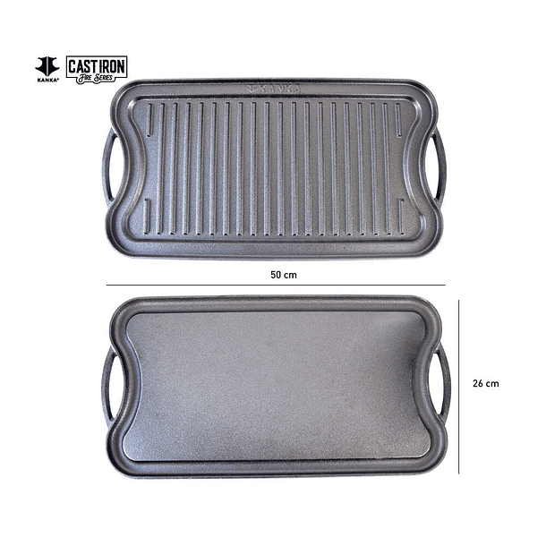 Plancha Reversible Cast Iron Kanka 1