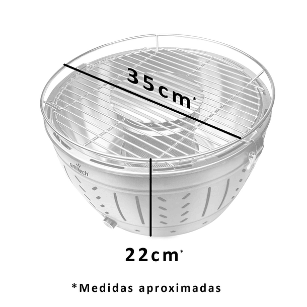 Parrilla Air Sin humo Electrica a Carbón Roja 2