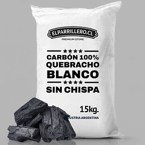Carbón Quebracho Blanco Premium 15 Kg. aprox.