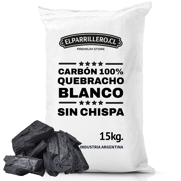Carbón Quebracho Blanco Premium 15 Kg. aprox. 