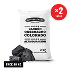 2 Sacos de Carbón Quebracho Colorado 40 Kg. aprox. 1