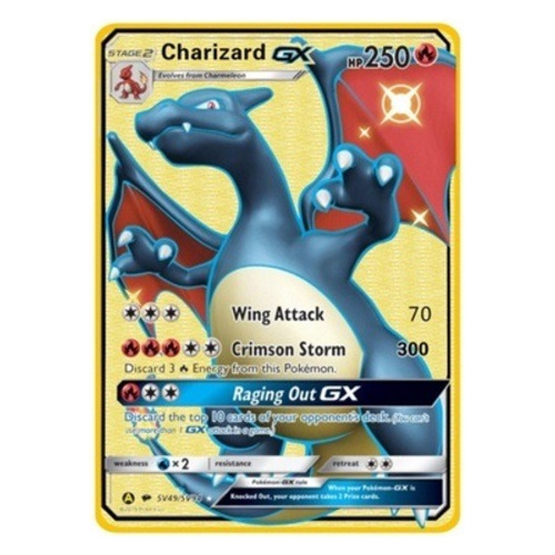 Carta Pokemon Metalica Carta Charizard Gx Black Exclusiva. 1