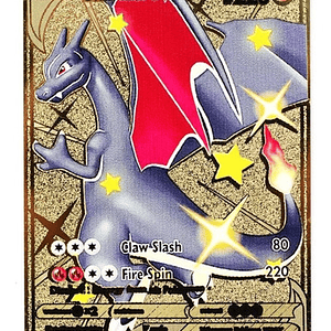 Carta Pokémon Metálica Especial Charizard V Black