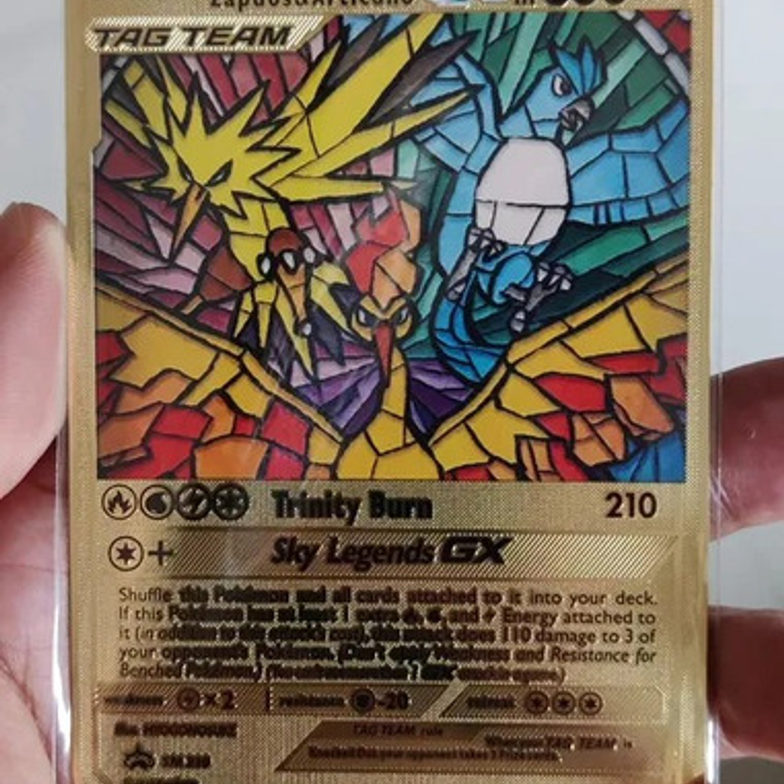 Carta Pokemon Metalica Trinidad Moltres, Zapdos, Articuno Gx 3