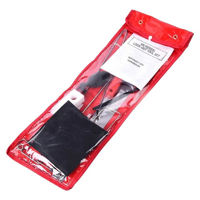 Kit Abre Auto Profesional Bomba Cuña Ganchos Y Herramientas 4