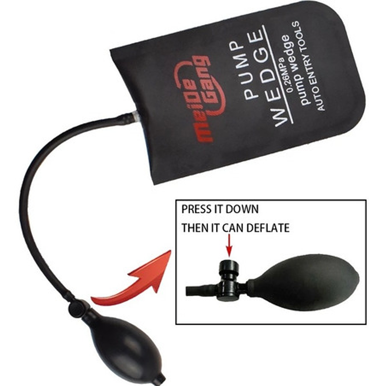 Kit Abre Auto Profesional Bomba Cuña Ganchos Y Herramientas 6