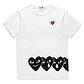Polera Exclusiva Comme Des Garcons Play Corazon Blanca Negra - Miniatura 1
