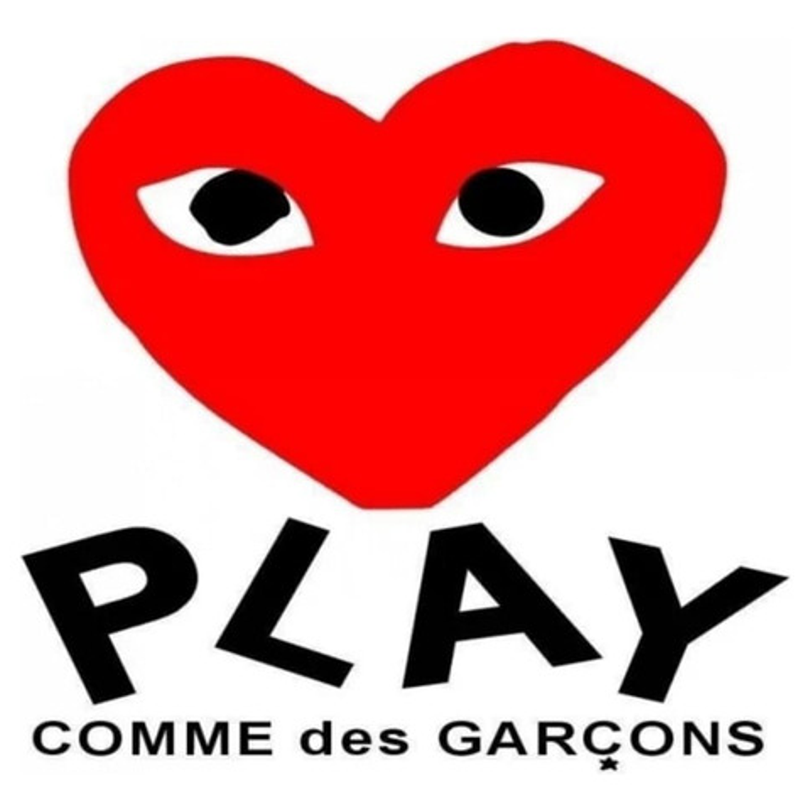 Polera Exclusiva Comme Des Garcons Play Corazon Blanca Negra 3