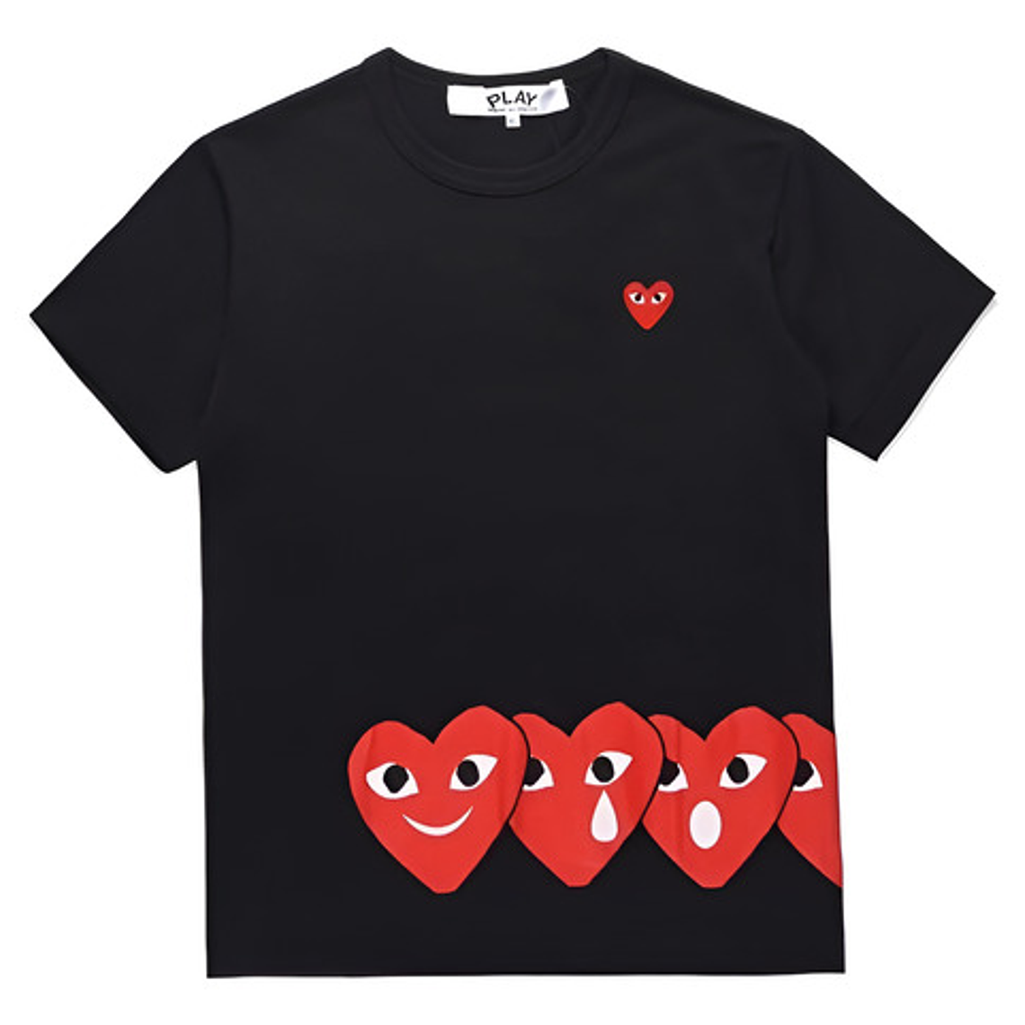 Polera Exclusiva Comme Des Garcons Play Corazon Blanca Negra 4