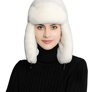 Gorro Ruso Soviético Invierno Nieve Mujer Ushanka Pelaje 