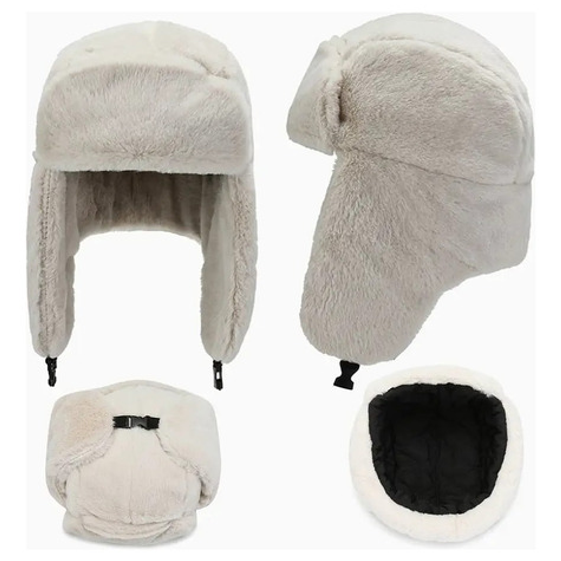 Gorro Ruso Soviético Invierno Nieve Mujer Ushanka Pelaje  13