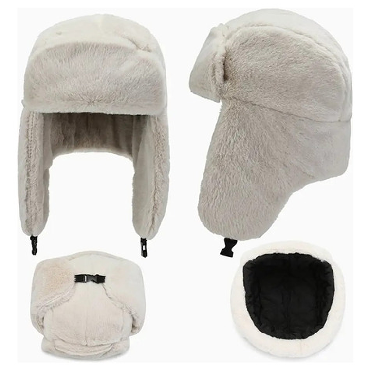 Gorro Ruso Soviético Invierno Nieve Mujer Ushanka Pelaje  13