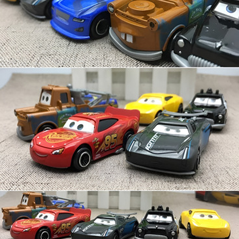 Set Juguete Cars Rayo Mcqueen 7 Piezas En Caja Disney Pixar 6