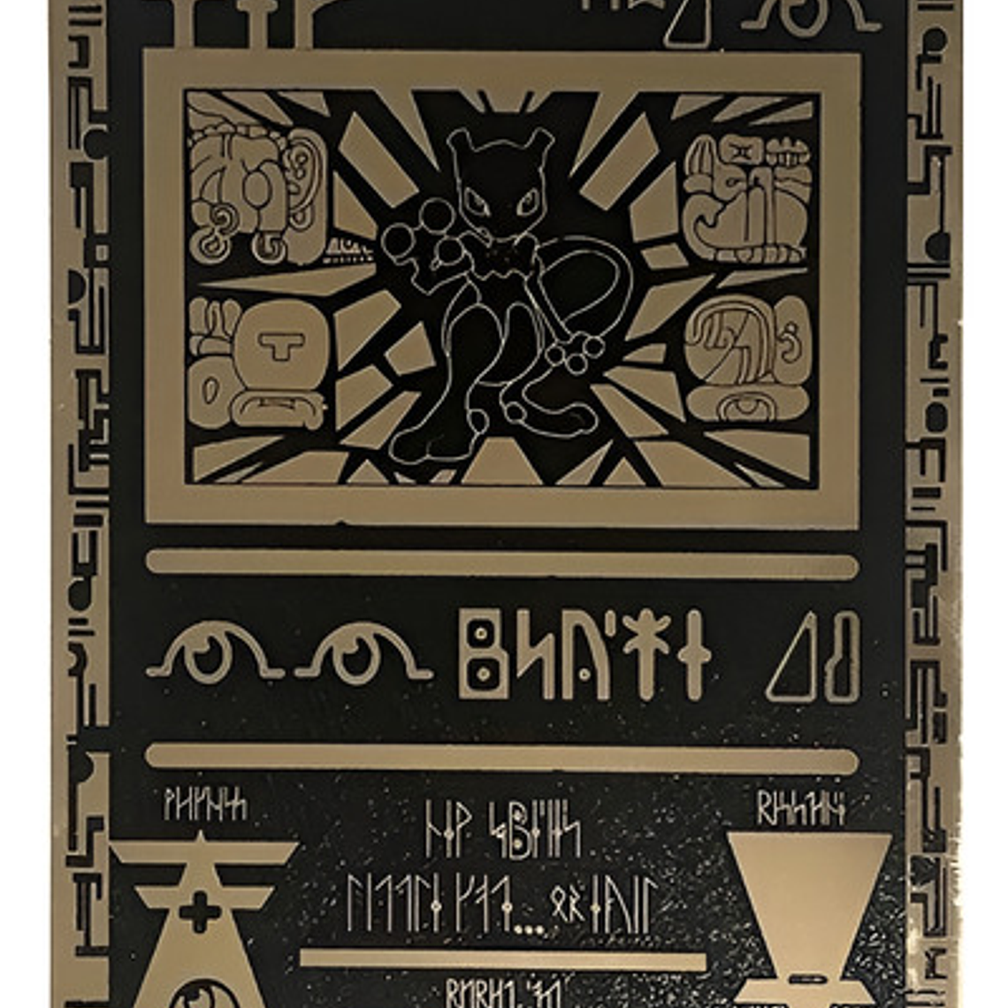 Carta Pokémon Metálica Acient Mew - Mewtwo Y Mew Legendario 1