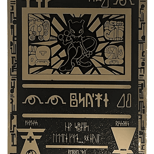 Carta Pokémon Metálica Acient Mew - Mewtwo Y Mew Legendario