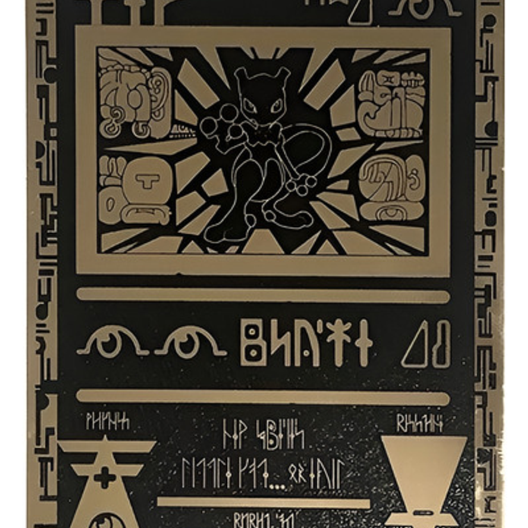 Carta Pokémon Metálica Acient Mew - Mewtwo Y Mew Legendario 1