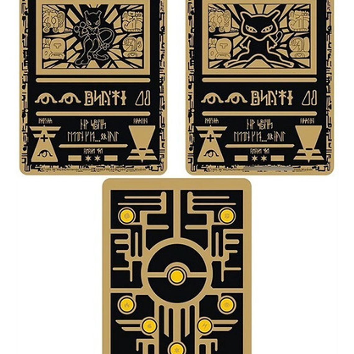 Carta Pokémon Metálica Acient Mew - Mewtwo Y Mew Legendario 9