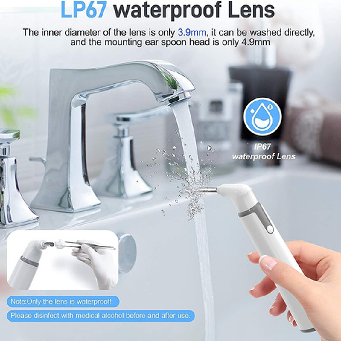 Otoscopio Inalámbrico Wifi Cámara Oído Luz Led Profesional 3