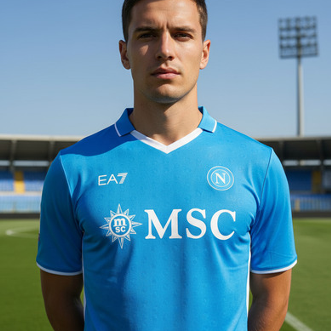 Camiseta Napoli Emporio Armani 2024 2025 Campeón Scudetto Serie A Italiana. 3