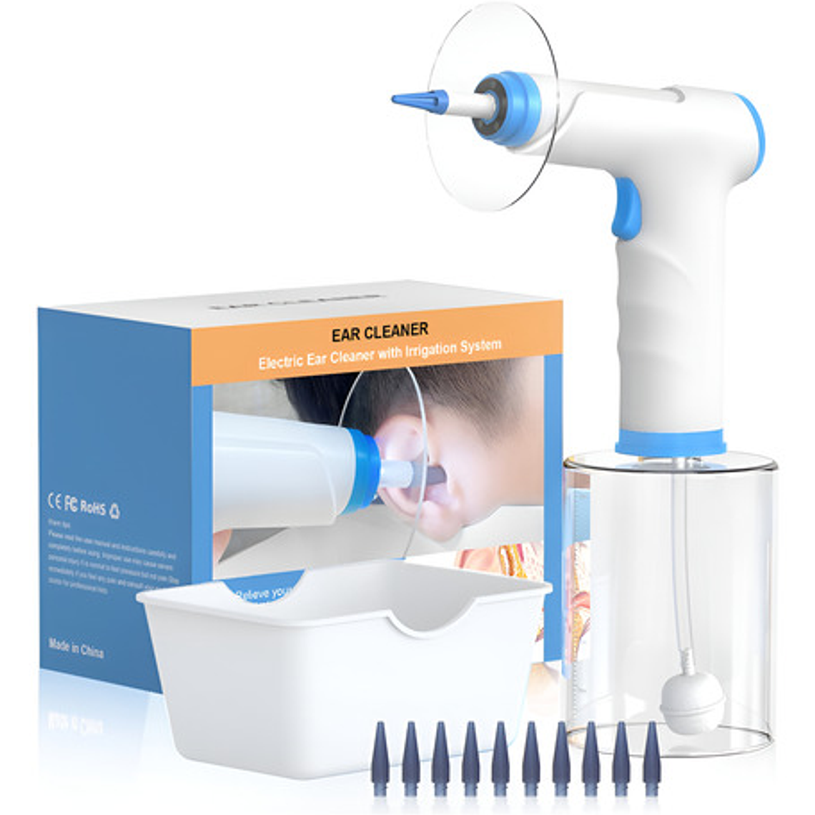 Kit Set Profesional Eliminación Cera Oídos Lavado Limpieza 1