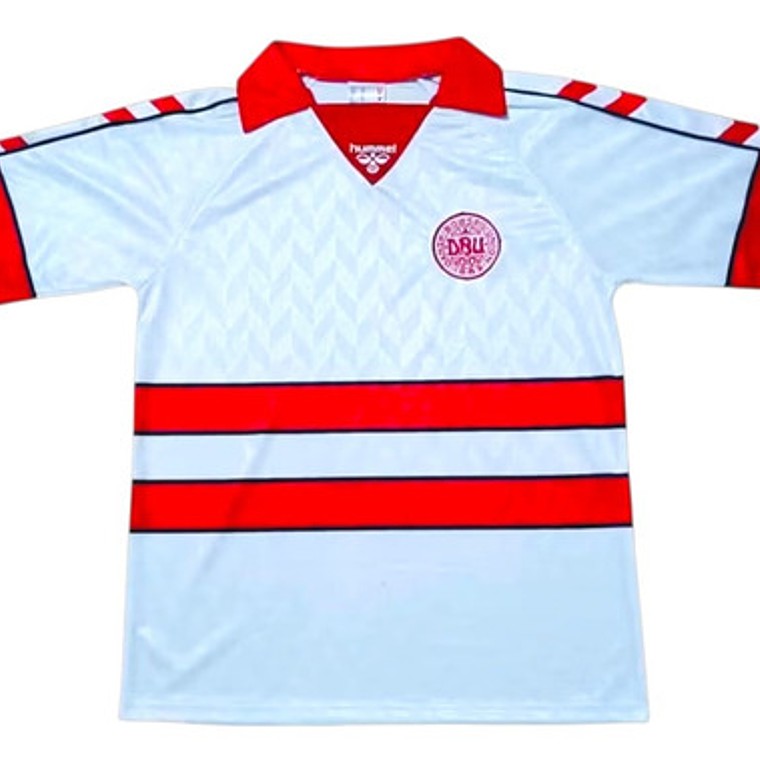 Camiseta Selección Dinamarca Eurocopa 1988 Retro Hummel 1