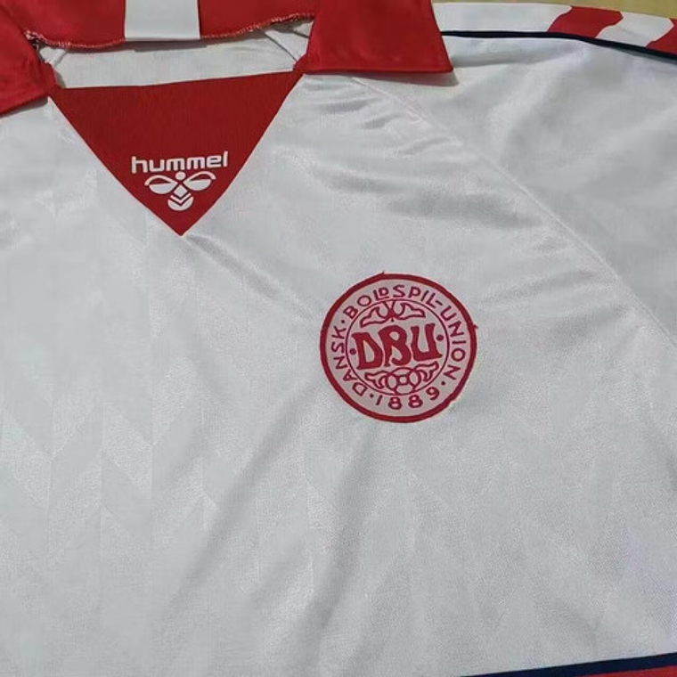 Camiseta Selección Dinamarca Eurocopa 1988 Retro Hummel 4