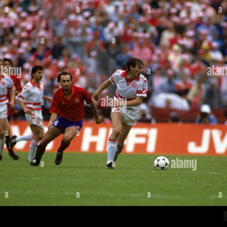 Camiseta Selección Dinamarca Eurocopa 1988 Retro Hummel 7