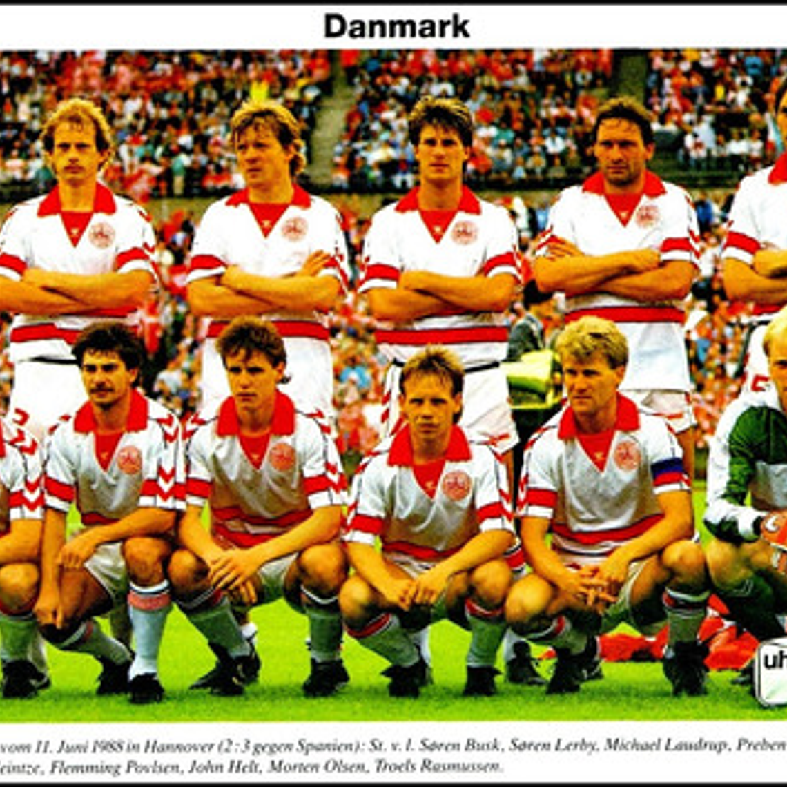 Camiseta Selección Dinamarca Eurocopa 1988 Retro Hummel 8