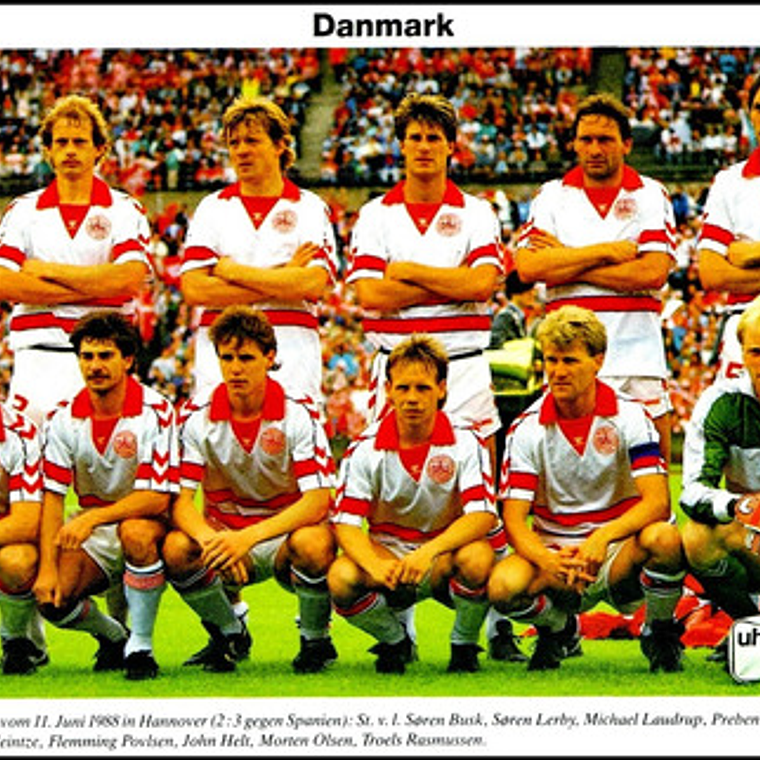 Camiseta Selección Dinamarca Eurocopa 1988 Retro Hummel 8