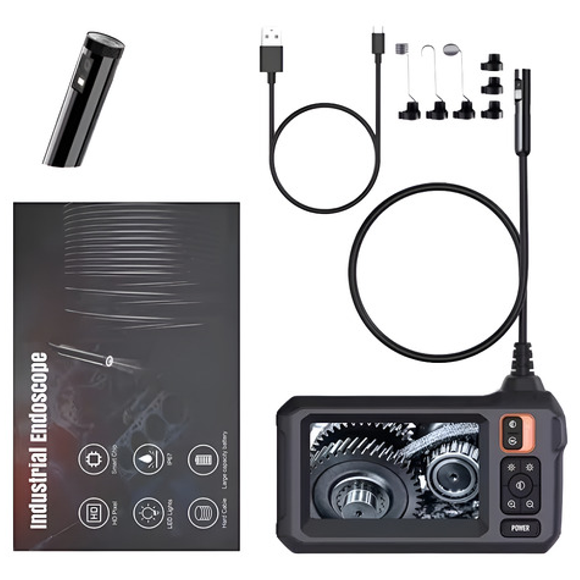 Cámara Boroscopio Endoscopio Sonda Profesional 10 Mts Hd 4k 1