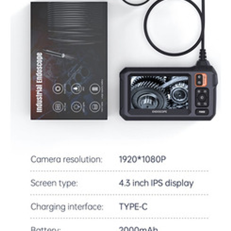 Cámara Boroscopio Endoscopio Sonda Profesional 10 Mts Hd 4k 3
