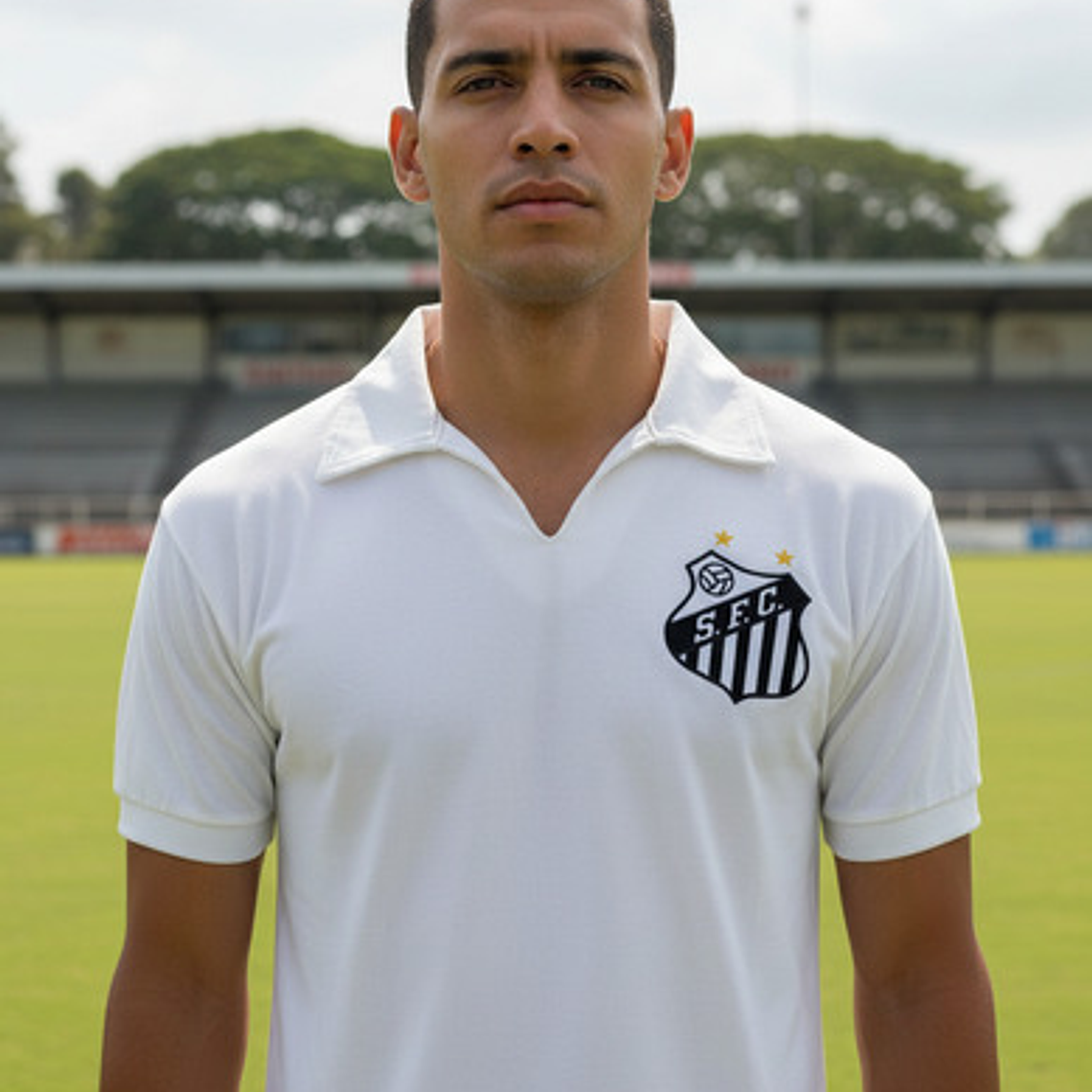 Camiseta Retro Pele Santos Fc De Brasil 1970 Colección O´rey 2